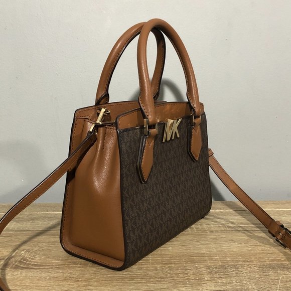 Michael Kors Mott Medium Messenger Leather Satchel Crossbody Handbag - Picture 2 of 14